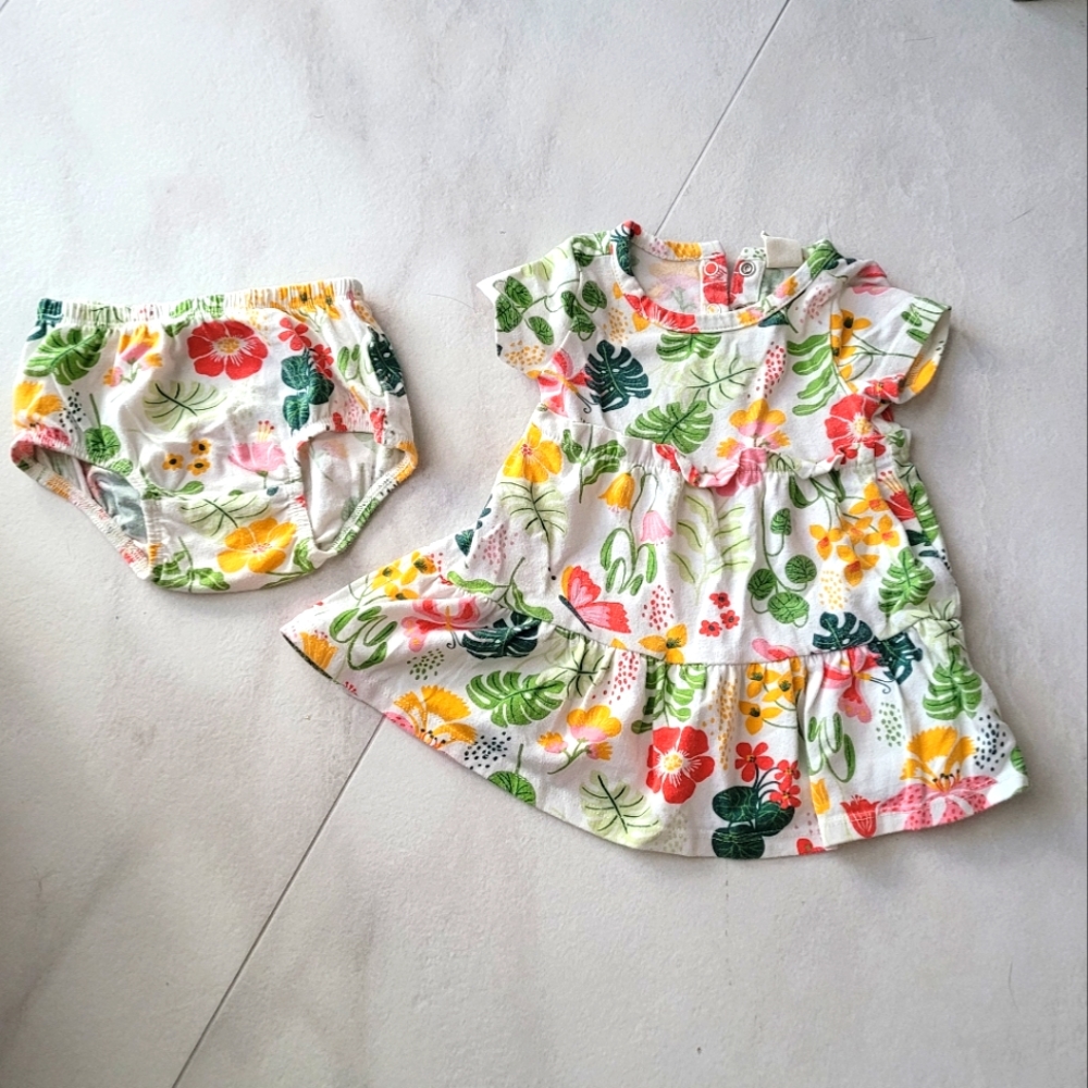 Baby Girl Flower Dress with Bloomers